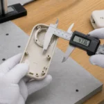 Caliper measurement of ABS consumer product housing internal structure and hole position