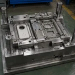 Injection mold display for ABS consumer product housing with matching cavity and core structure