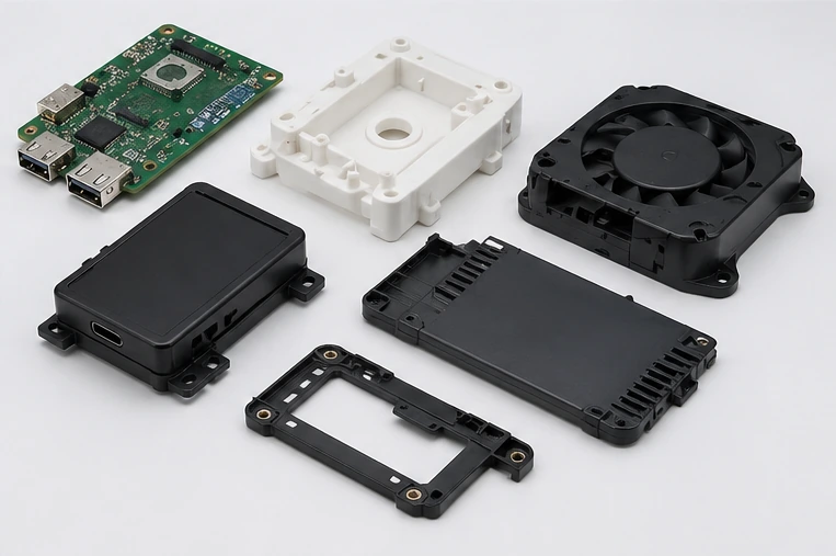 Custom components for consumer electronics including PCB housings brackets covers and cooling parts