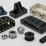 Custom metal and plastic components for industrial equipment machinery and automation systems