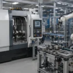 CNC machining workshop for industrial equipment components and custom manufacturing