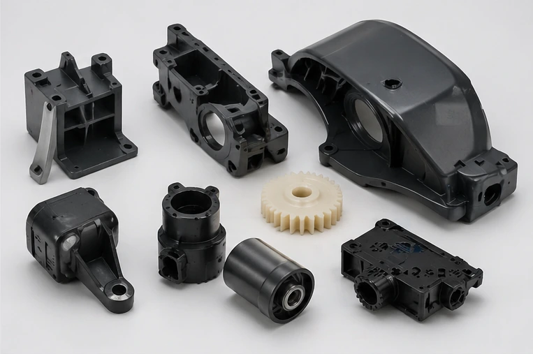 Custom plastic components for industrial equipment housings brackets gears and functional parts