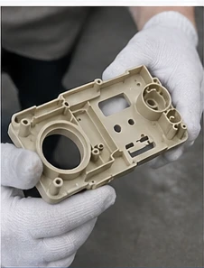 Appearance inspection of injection molded plastic functional part by operator