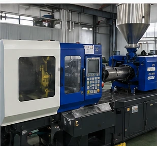 Injection molding production site for custom plastic parts manufacturing