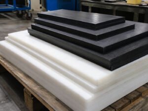 Black and white nylon plastic sheets for custom CNC machined parts