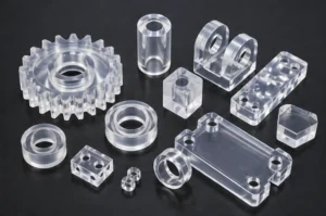PC polycarbonate machined parts including gears blocks brackets and transparent components