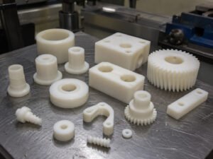 POM machined plastic parts including gears bushings blocks and functional components