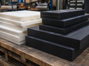 Black and white POM plastic sheets for CNC machined engineering components