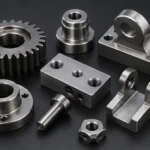 Assorted steel CNC machined parts for industrial and mechanical applications