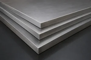 Stacked steel metal plates for custom machining and fabrication projects