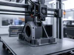 3D printer producing a custom plastic prototype part for product development