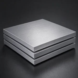 Stacked aluminum alloy plates with brushed metal surface