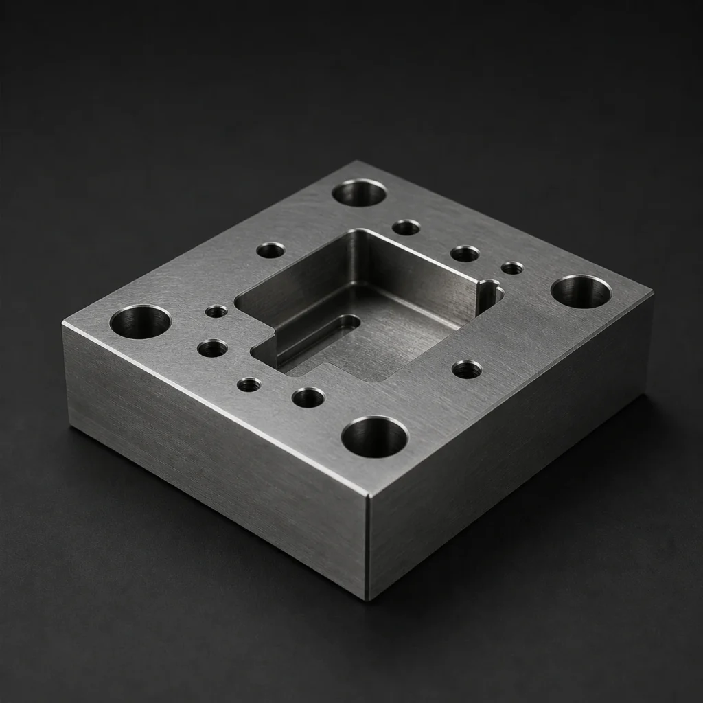 Precision machined H13 mold steel insert for custom mold making