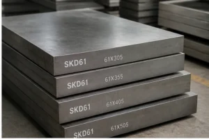 Stacked SKD61 mold steel plates for tooling and mold manufacturing