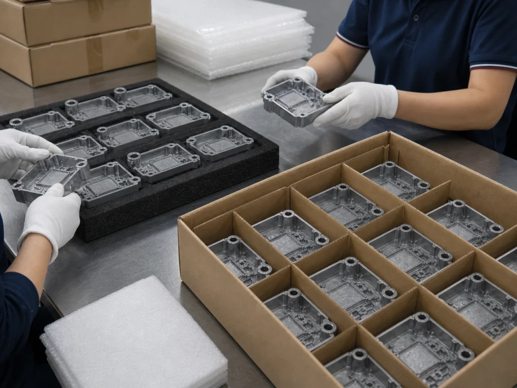 Zinc alloy die cast electronic components packed in carton dividers