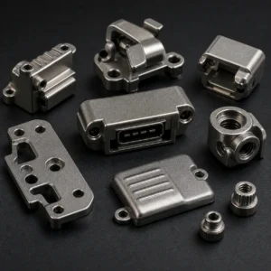 Zinc alloy die cast electronic components and connector housings