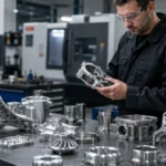Aerospace parts quality inspection for precision machined aluminum components