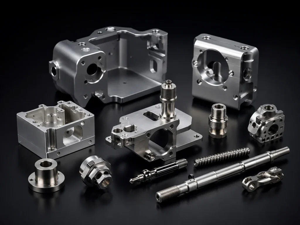 Medical device CNC machined components including aluminum housings shafts and precision parts