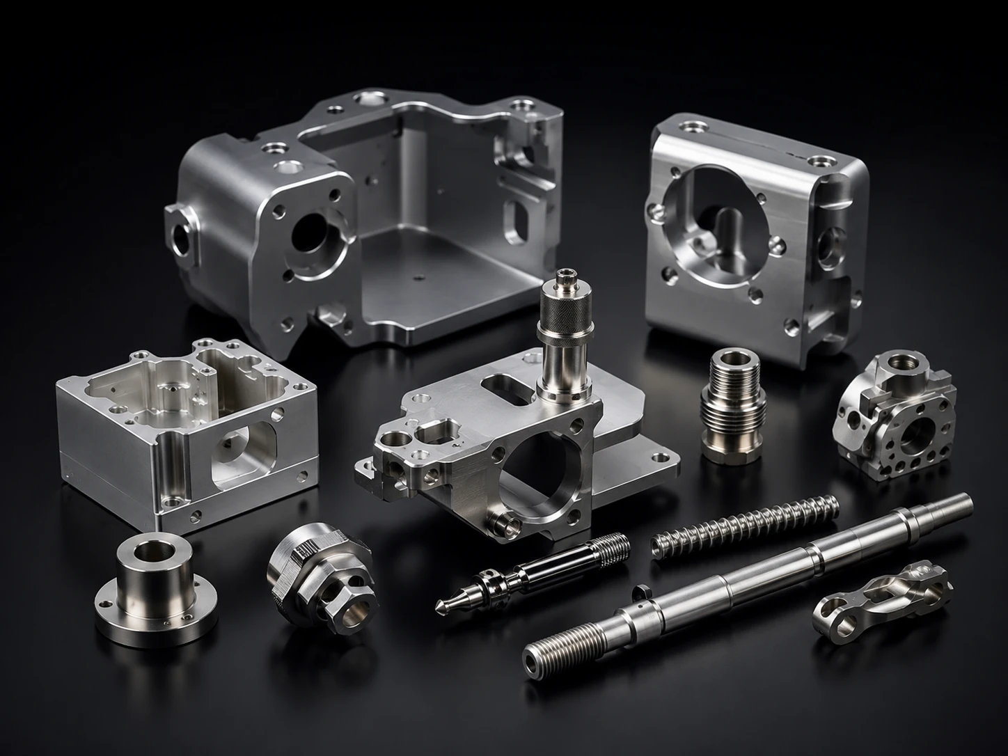 Medical device CNC machined components including aluminum housings shafts and precision parts