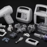 Medical device plastic molded parts including housings covers and transparent components