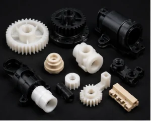 PBT and PET gears and injection molded plastic parts for custom engineering applications