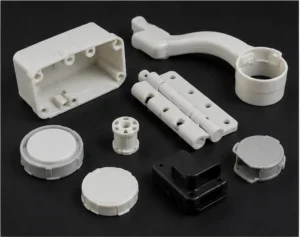 PP molded living hinge parts caps covers and custom polypropylene components