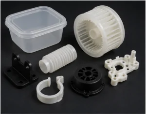 PP polypropylene functional plastic parts including container gear bracket and clips