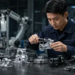 Robotics and automation parts quality inspection with CNC machined aluminum components