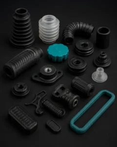 Industrial TPU and TPE rubber-like components including bellows seals grips and flexible parts
