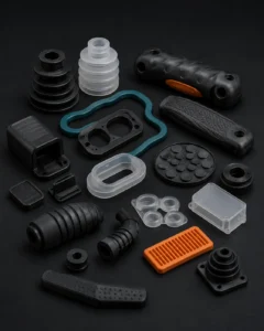 Custom TPU and TPE rubber-like molded parts for sealing grips and protective components